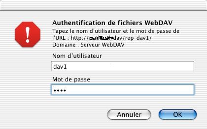 Authentification WebDAV